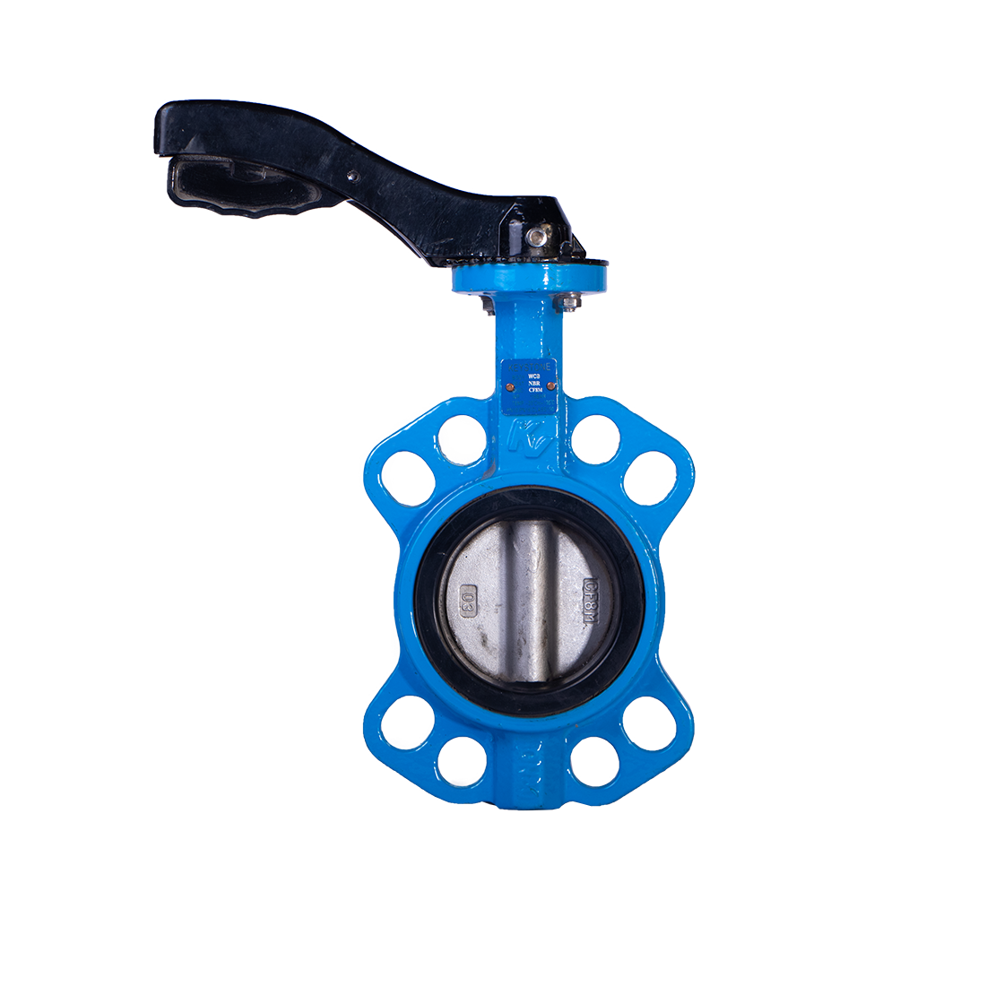 شیر پروانه بدنه فولاد و دیسک استیل 316 کیستون