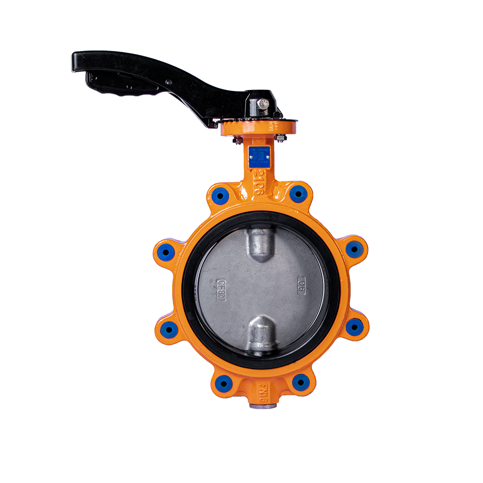 شیر پروانه لاگ بدنه فولاد و دیسک استیل کیستون